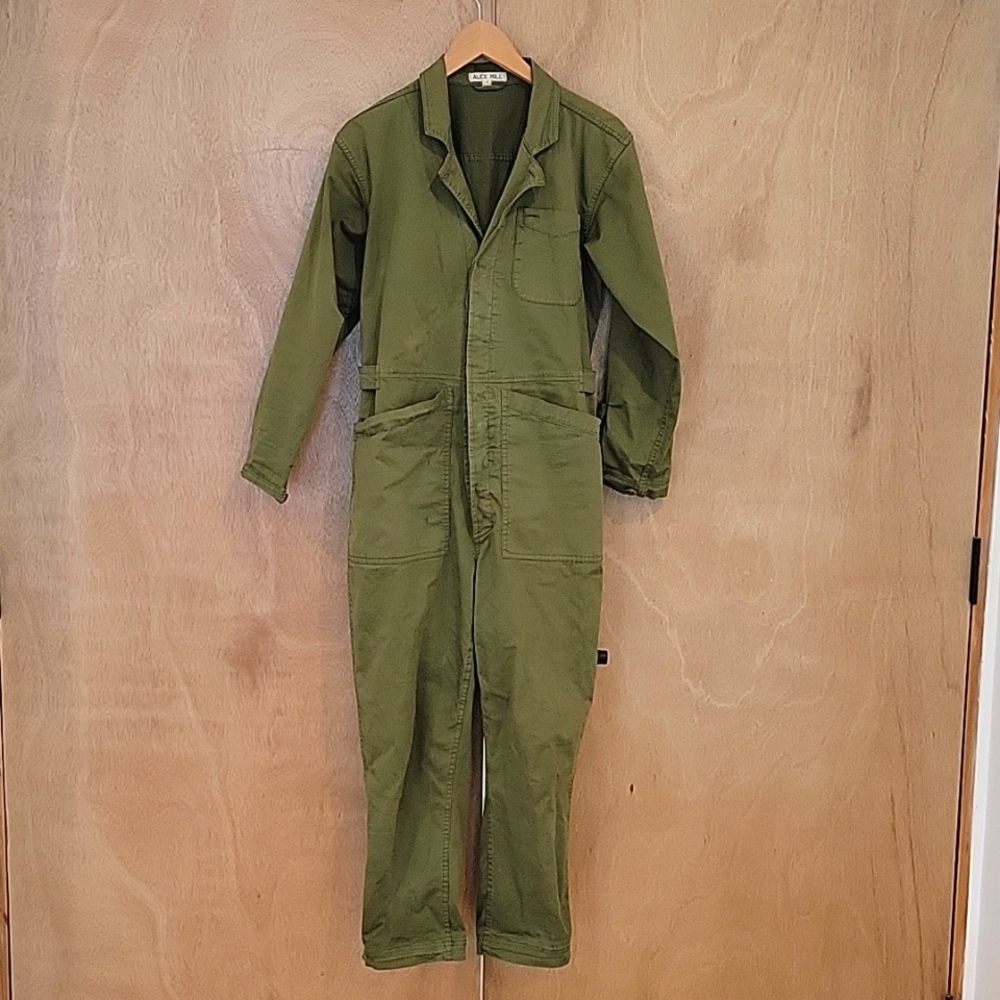 Alex Mill green jumpsuit, size S.